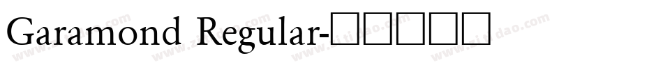 Garamond Regular字体转换